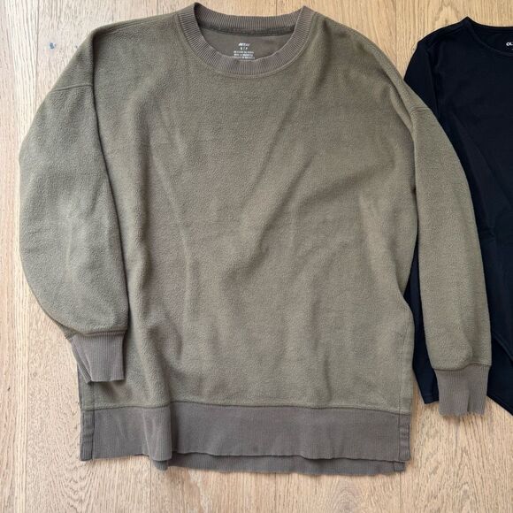 Bundle Aerie American Eagle Mango Button Up Cardigan Bodysuit Size Small Black - Picture 3 of 9